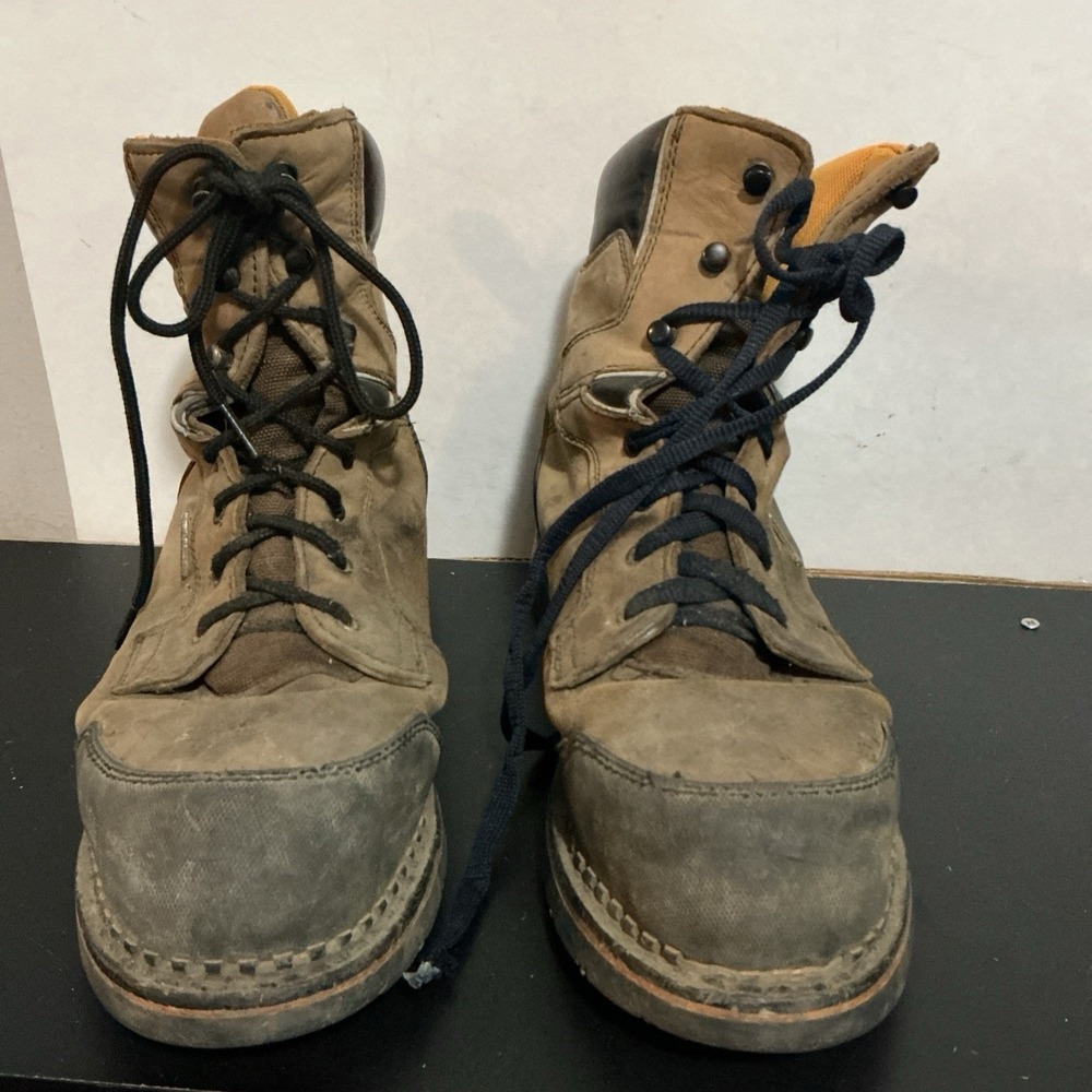 Ridgecut Brown Steel Toe Boots Mens 11 M RCT004TS Mismatched Laces
